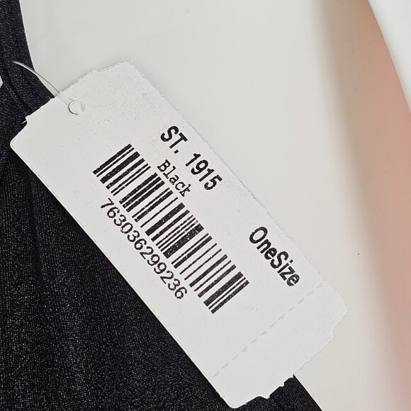 NWT Escante Rhinestone Jewel Black Triangle Bra One Size Dancewear Clubwear - Picture 7 of 8